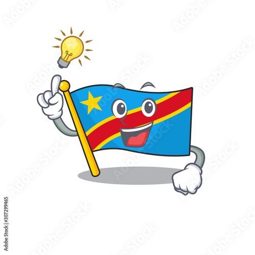 Have an idea cute flag democratic republic on a cartoon style