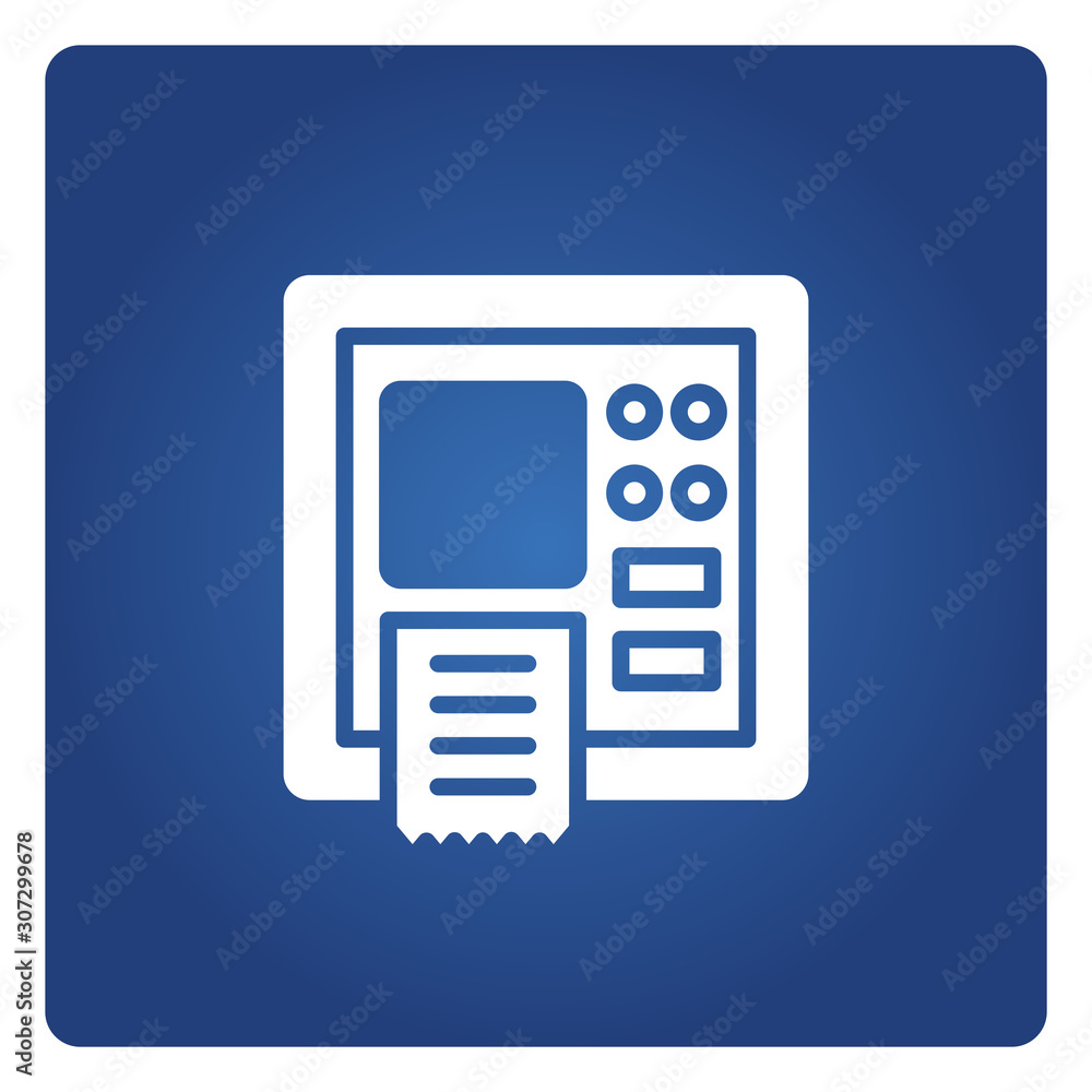 ATM, automated teller machine in blue background ATM, automated teller machine in blue background