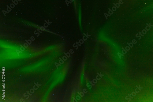 Aurora at night in the sky in the north.