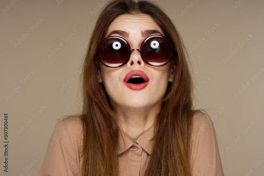 portrait of a girl in glasses portrait of a girl in glasses
