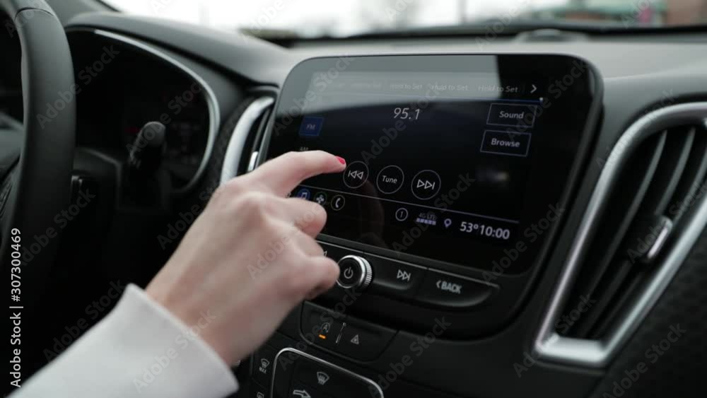 Touch Screen App Technology In Brand New Car Chevy Malibu Girl Touch Screen App Technology In Brand New Car Chevy Malibu Girl