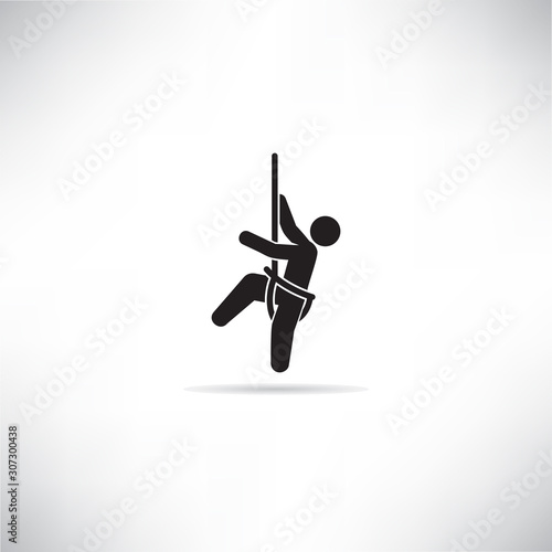 mountain climber icon vector illustration