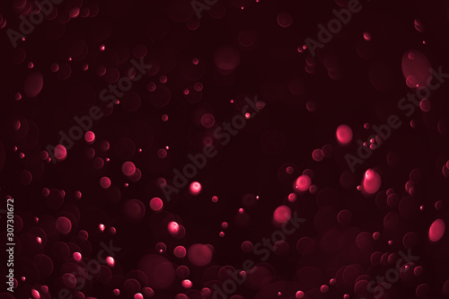 Abstract bokeh lights with light red background