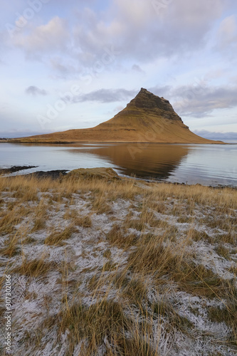 Beautiful scenery Kirkjufell mountain in Iceland.