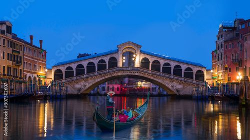 Gondola near Rialto Bridge in Venice, Italy © muratart