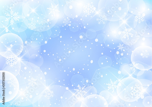 幻想的な雪景色の背景