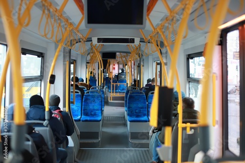 Canvas Print interior of bus