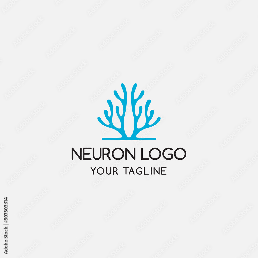 Neuron logo design concept - vector
