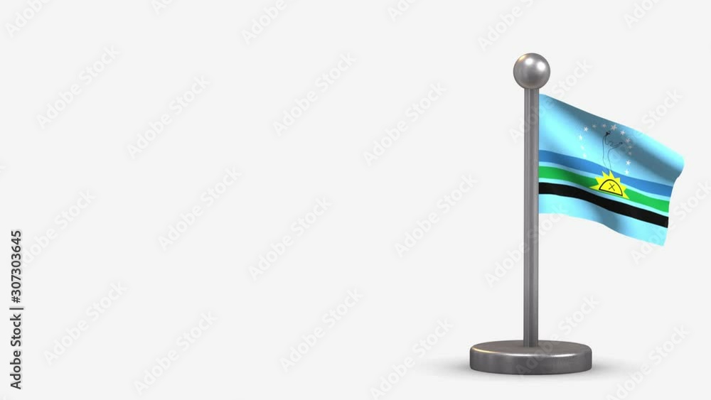 Monagas 3D waving flag animation on tiny flagpole. Monagas 3D waving flag animation on tiny flagpole.
