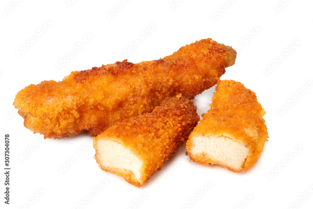 Chicken nuggets isolated on white background. fast food Chicken nuggets isolated on white background. fast food