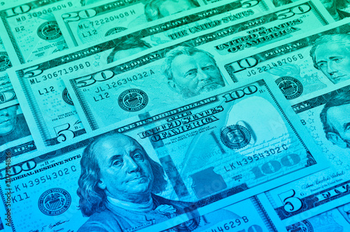 Dollar bank note money for background
