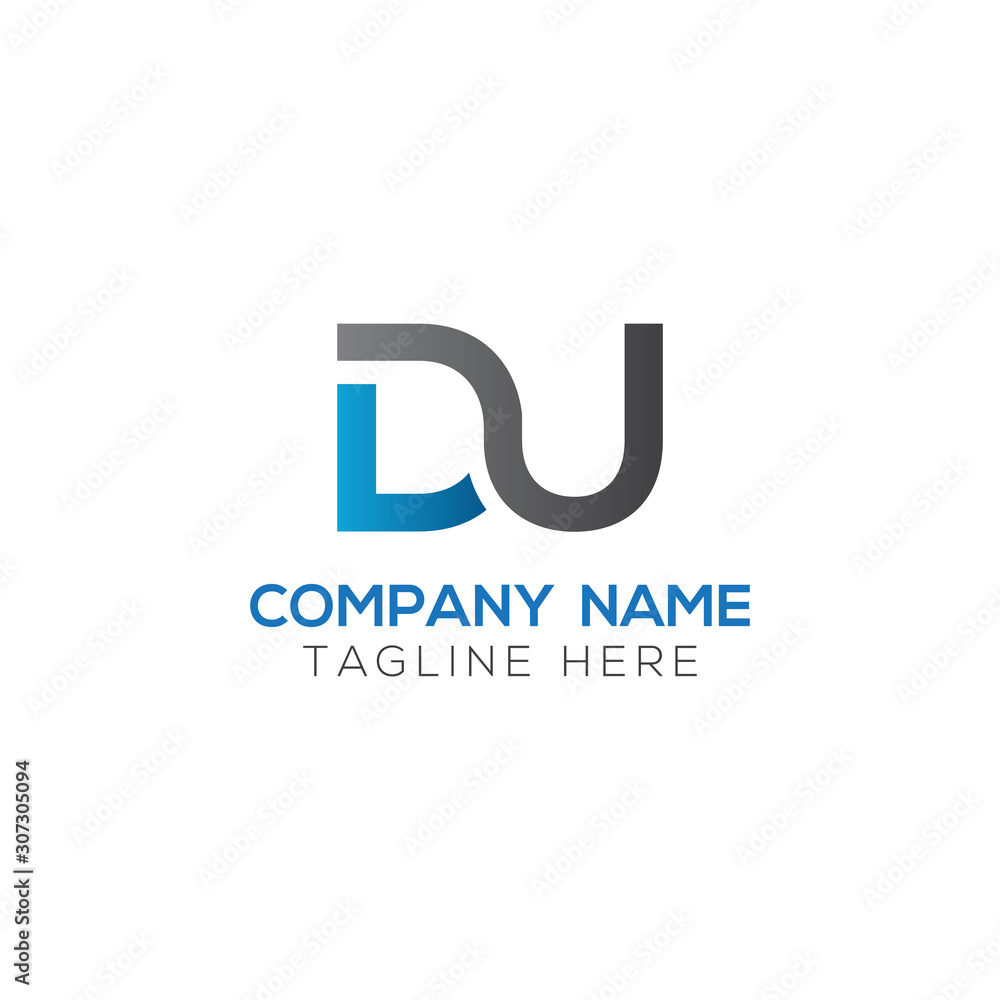 Initial DU Letter Logo With Creative Modern Business Typography Vector Template. Creative Letter DU Logo Vector.