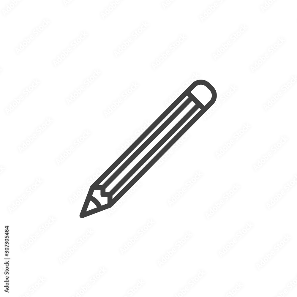 Pencil, drawing line icon. linear style sign for mobile concept and web design. pencil, art outline vector icon. Symbol, logo illustration. Vector graphics Pencil, drawing line icon. linear style sign for mobile concept and web design. pencil, art outline vector icon. Symbol, logo illustration. Vector graphics