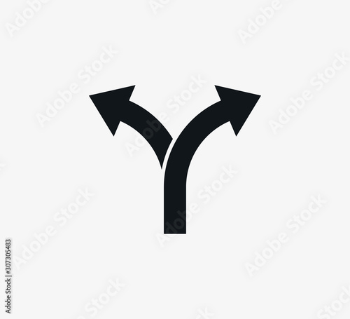 Arrow, two way, direction icon. Vector illustration, flat design