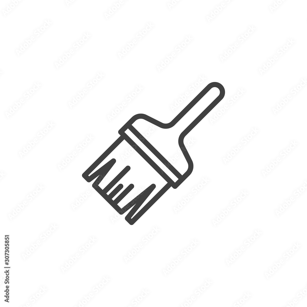 Paint brush line icon. linear style sign for mobile concept and web design. Paintbrush tool outline vector icon. Symbol, logo illustration. Vector graphics Paint brush line icon. linear style sign for mobile concept and web design. Paintbrush tool outline vector icon. Symbol, logo illustration. Vector graphics