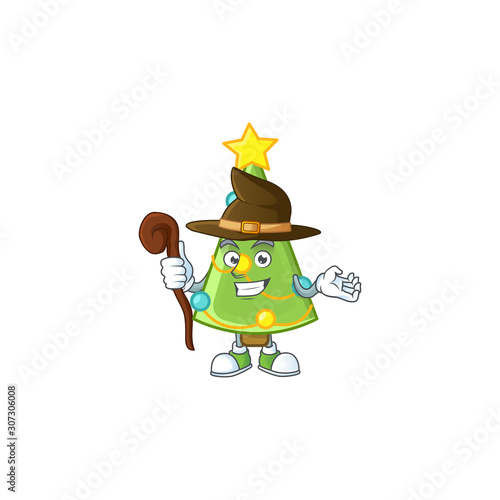 Happy Halloween Witch christmas tree decoration cartoon character style