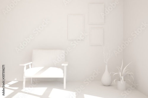 White room with armchair