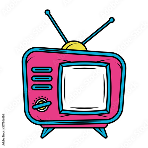 retro tv pop art style