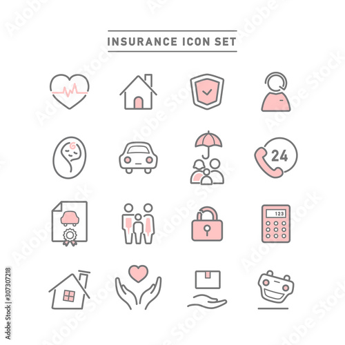 INSURANCE ICON SET
