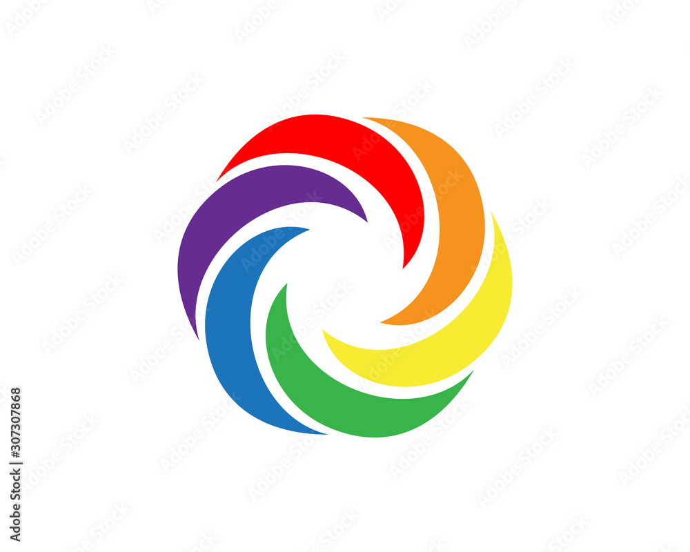 Symmetric Shape Color Template Logo Icon