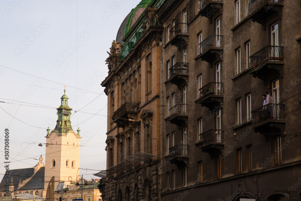 view of old urban architecture