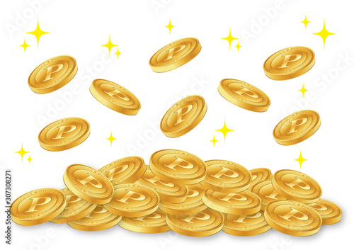 降ってくるポイントコイン