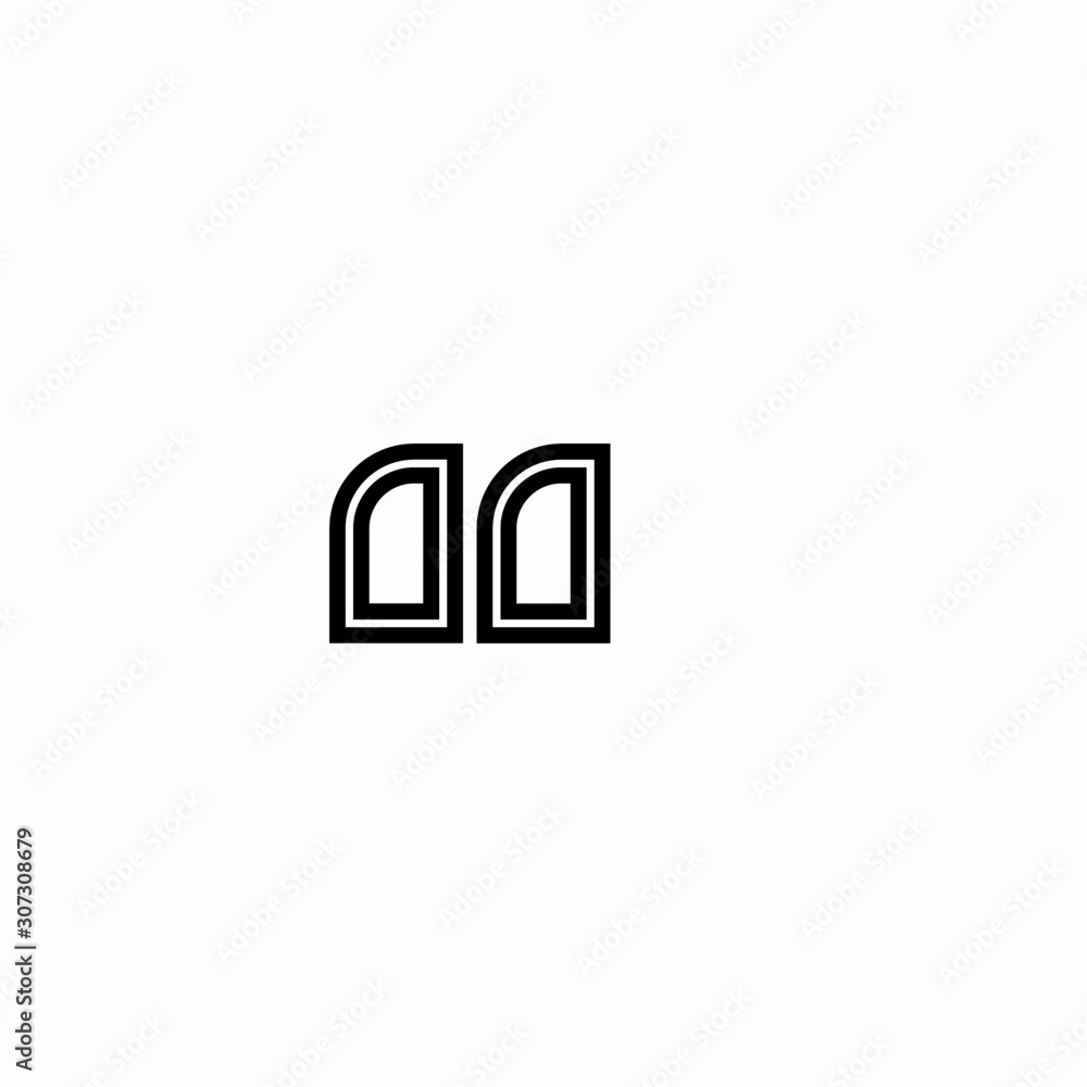 Initial outline letter OO style template Initial outline letter OO style template