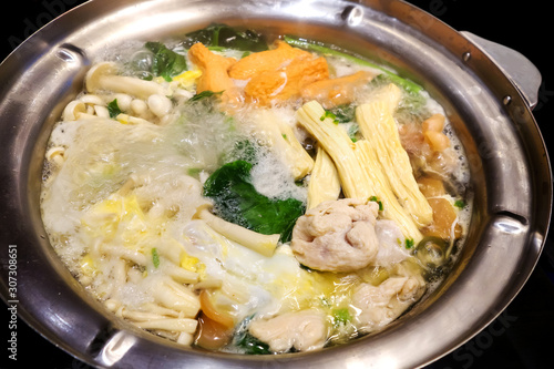 Boiled Chinese steamboat pot