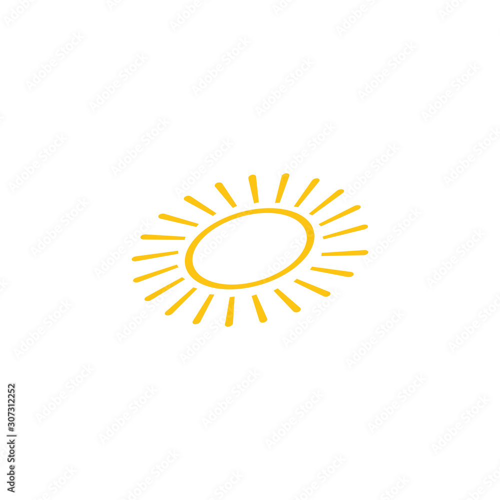 sun ilustration logo vector template. sun ilustration logo vector template.