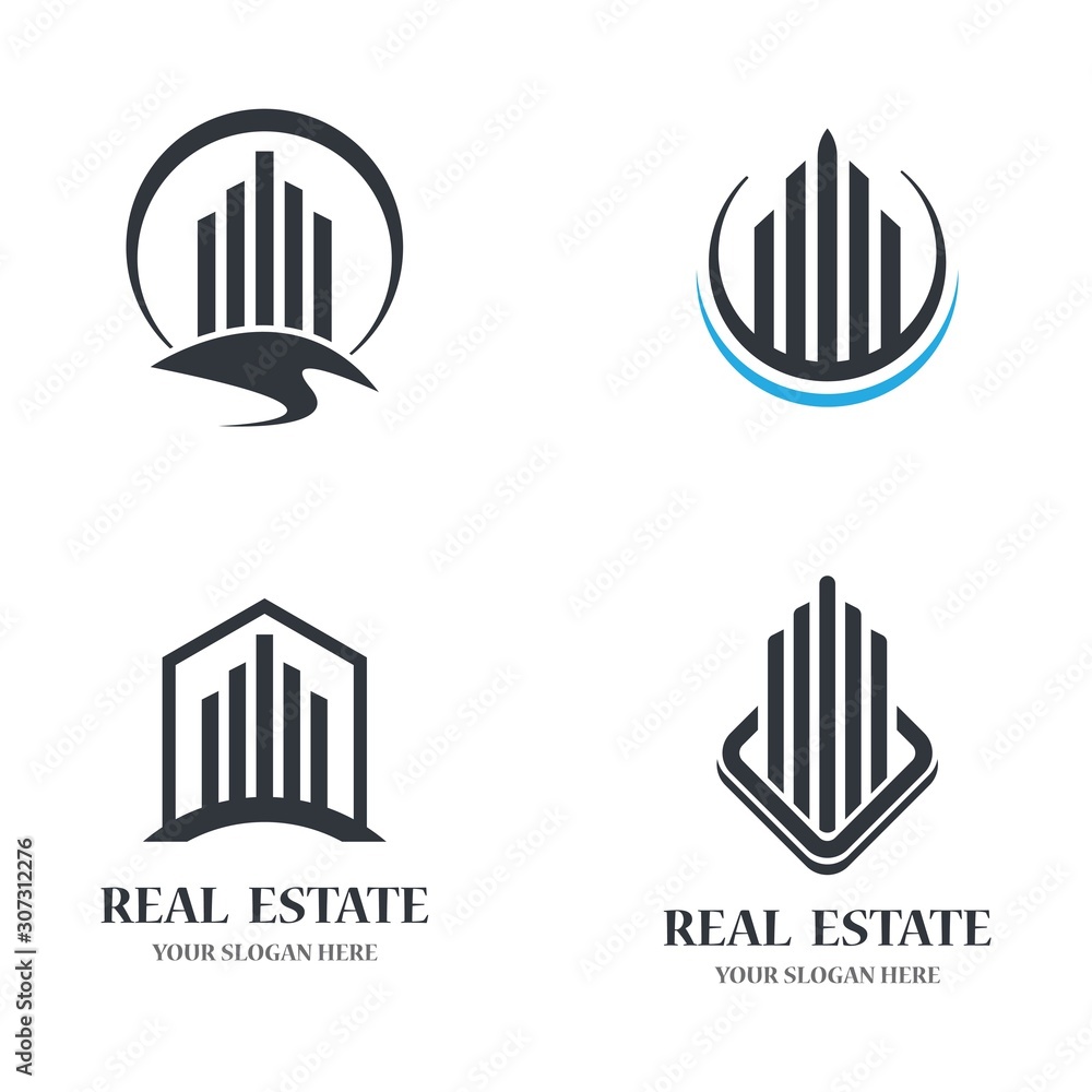 Obraz premium Real estate logo vector icon