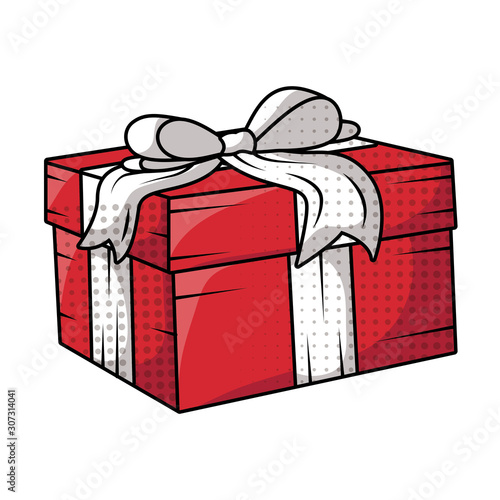 gift box present pop art style