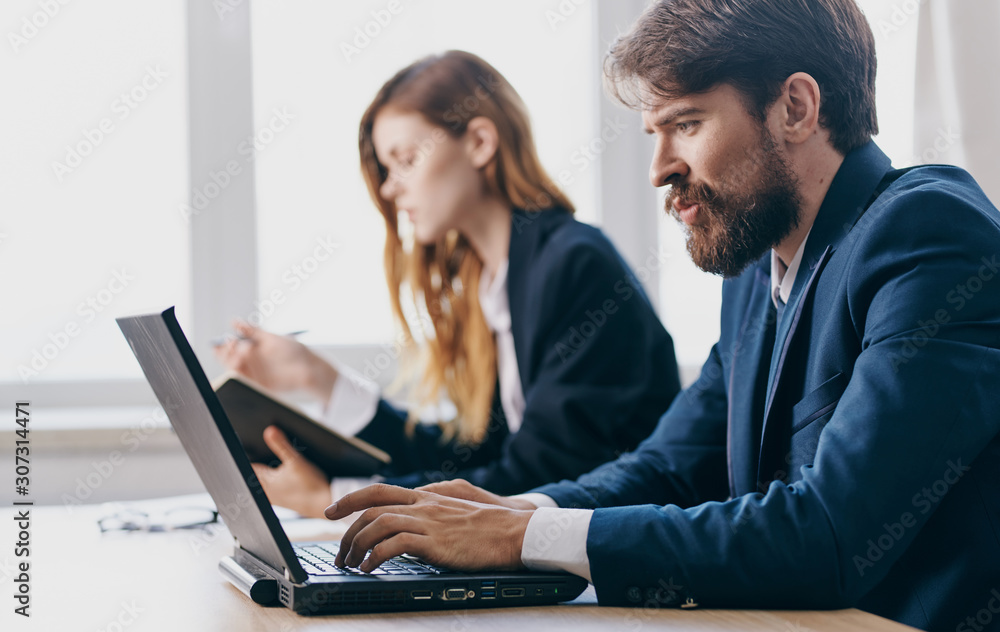 business people working on laptop business people working on laptop