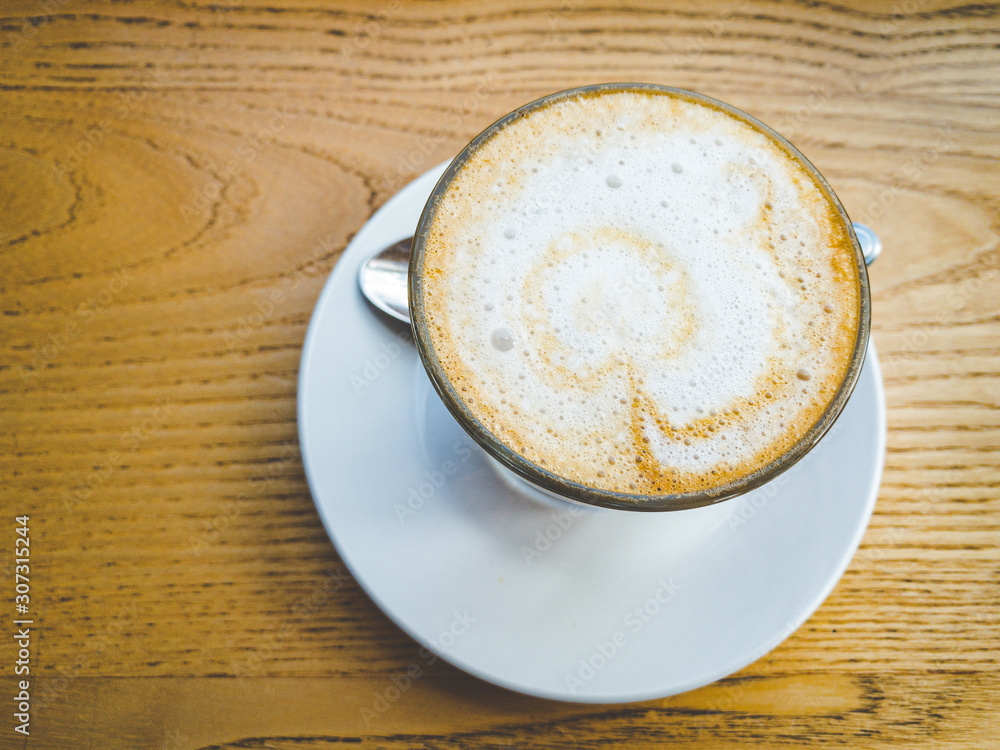 glass of cafe latte glass of cafe latte