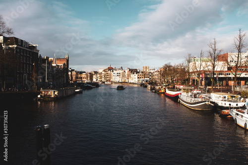 View of a canal in Amsterdam