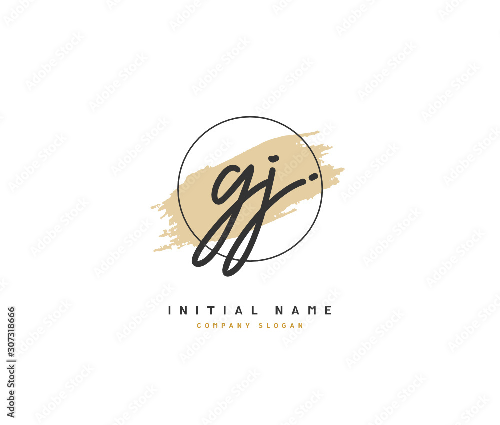 G J GJ Beauty vector initial logo, handwriting logo of initial signature, wedding, fashion, jewerly, boutique, floral and botanical with creative template for any company or business. G J GJ Beauty vector initial logo, handwriting logo of initial signature, wedding, fashion, jewerly, boutique, floral and botanical with creative template for any company or business.