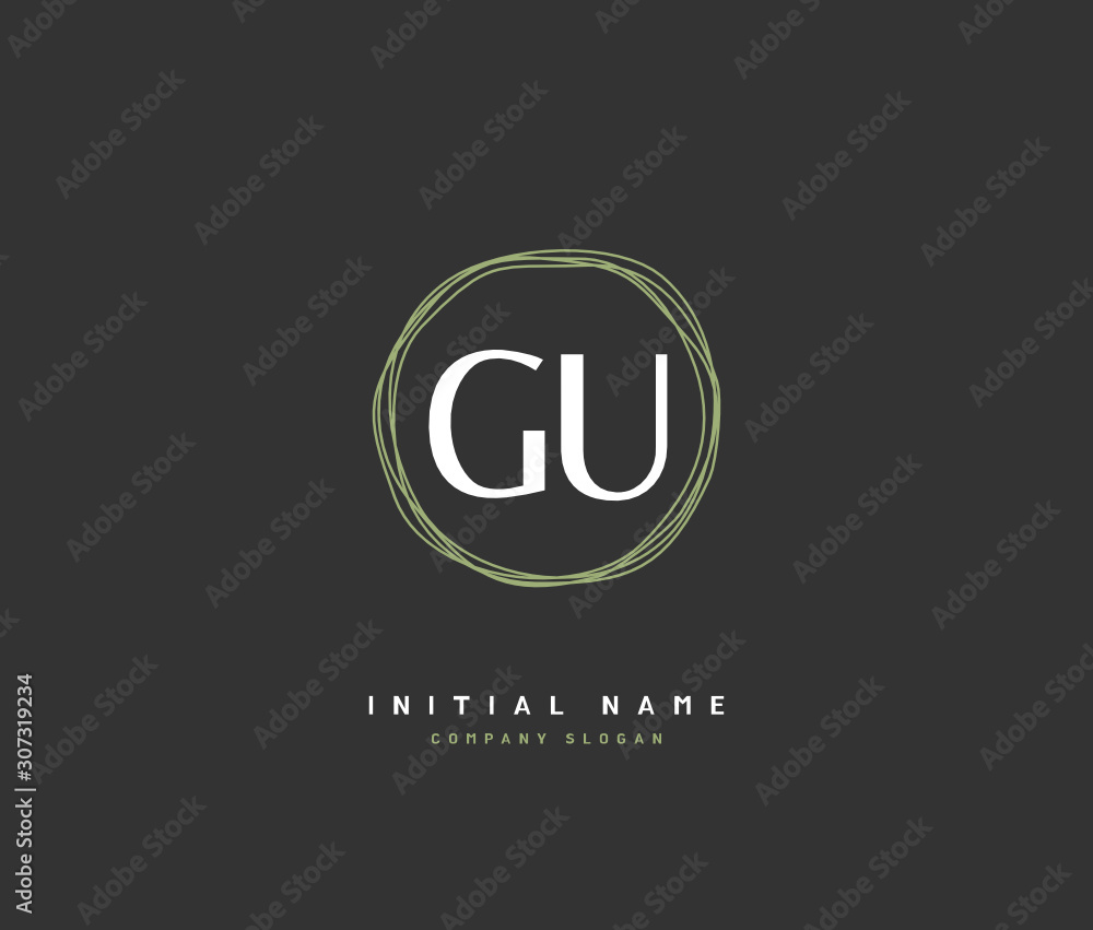 G U GU Beauty vector initial logo, handwriting logo of initial signature, wedding, fashion, jewerly, boutique, floral and botanical with creative template for any company or business. G U GU Beauty vector initial logo, handwriting logo of initial signature, wedding, fashion, jewerly, boutique, floral and botanical with creative template for any company or business.