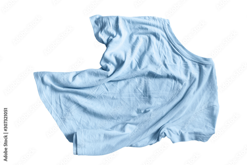 Crumpled t-shirt isolated
