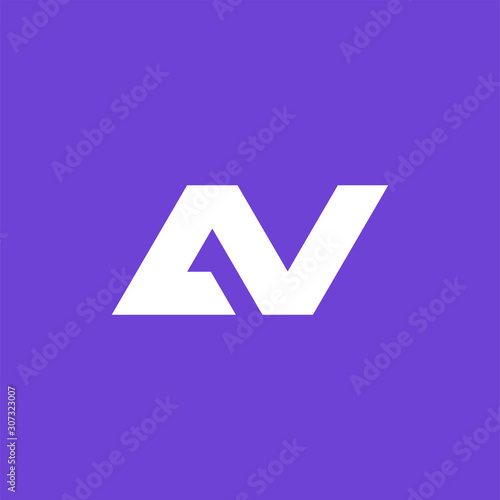 Abstract Letter AV Logo Design. Creative Initial letter A V monochrome monogram symbol. Universal elegant vector sign design. Graphic alphabet symbol 