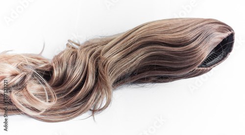 Wigs, hair. Womens beauty concept