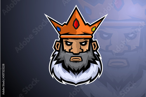 King  E-Sports logo,mascot Logo.vector esports