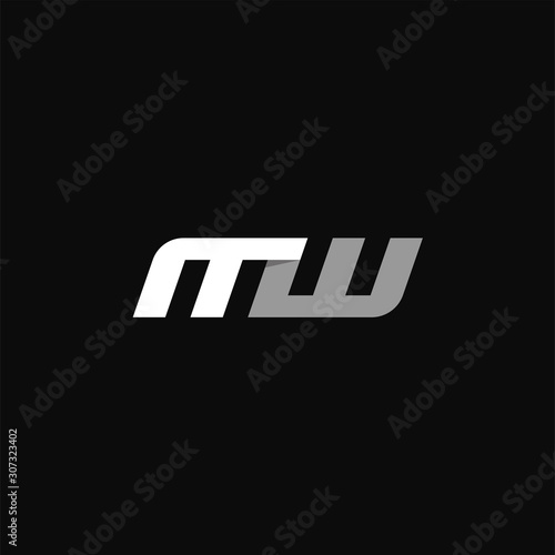 Creative letter MW logo vector illustration template, MW Logo icon