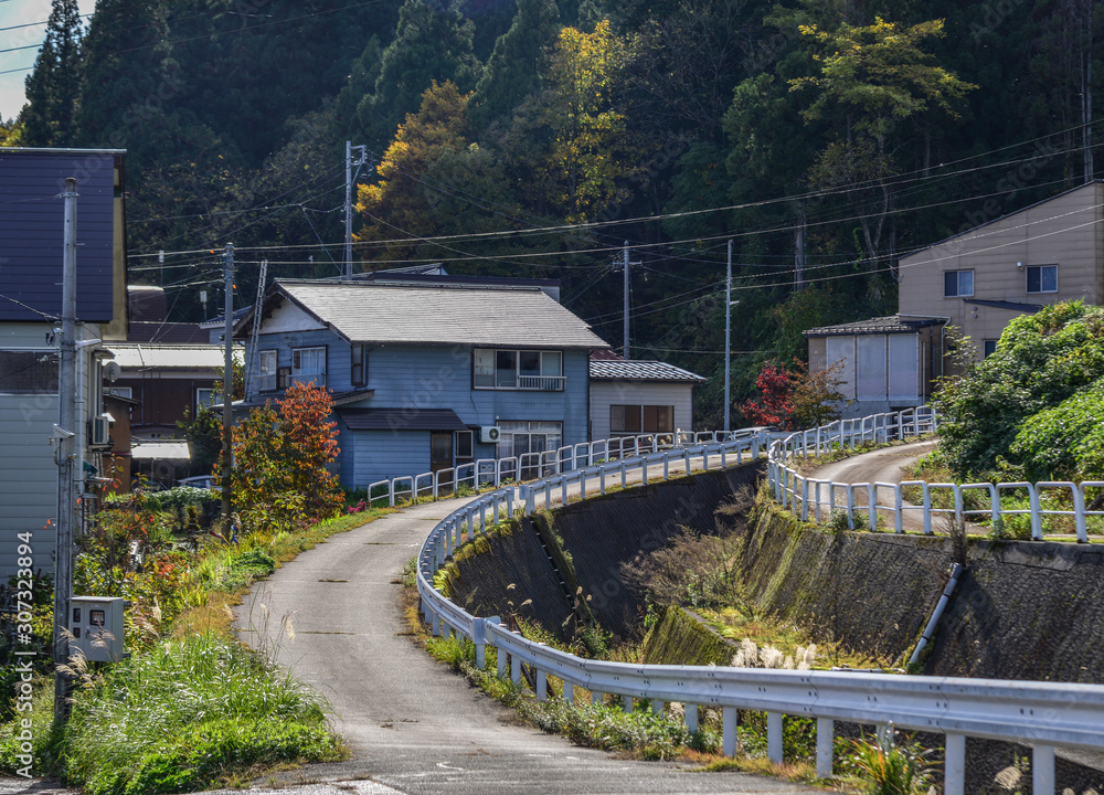 Small rural town in Gunma, Japan