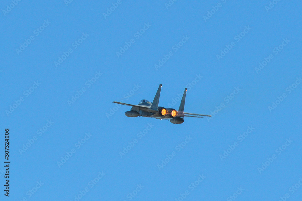 Military aircraft flying for display Military aircraft flying for display