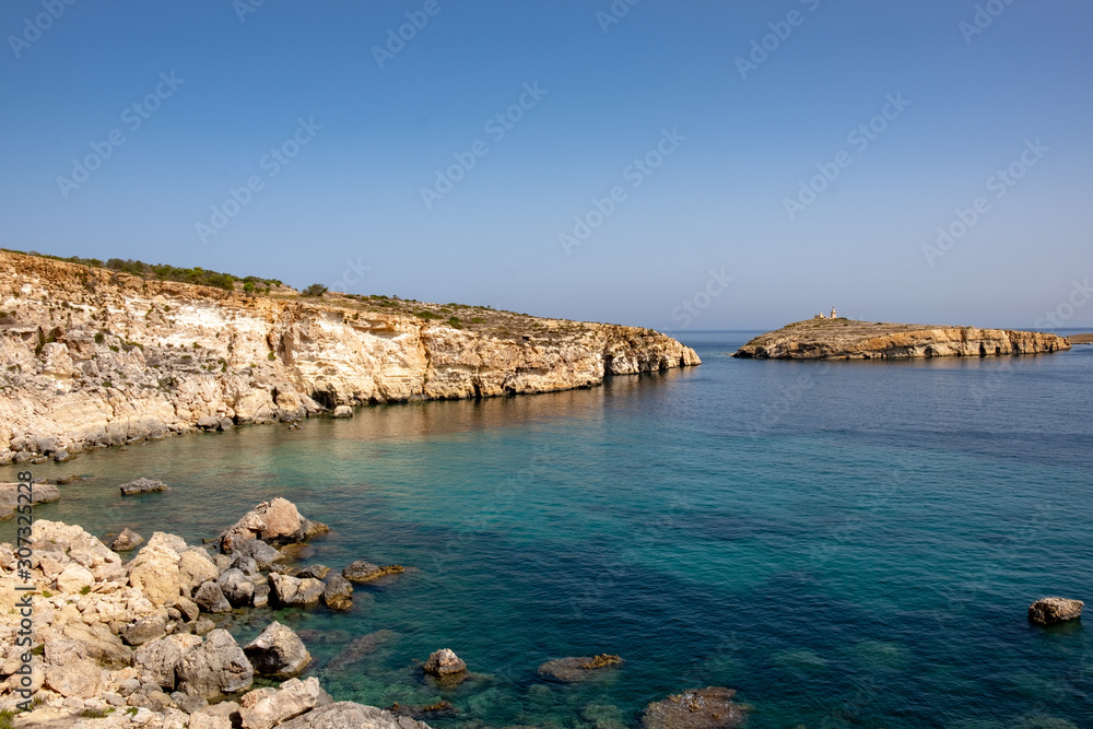 Blue waters in Malta