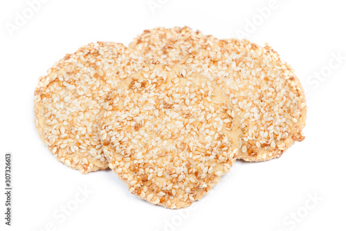 Group of cookies with sesame seeds