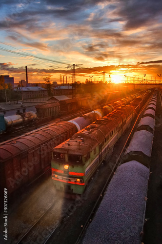 Train at the railway station