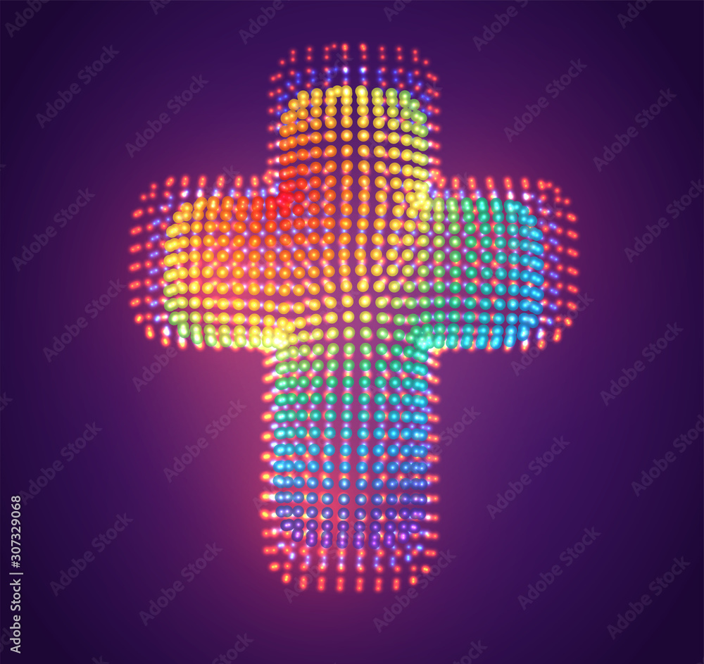 vector symbol of luminous dots, rainbow gradient vector symbol of luminous dots, rainbow gradient