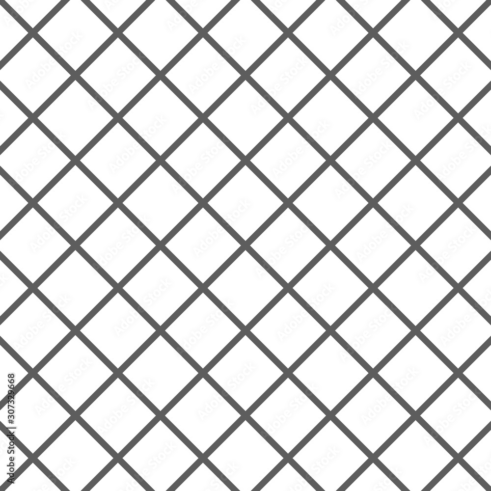 Grill Pattern Geometric Background Black and White. Vector