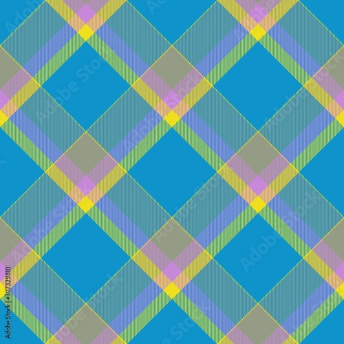 Pink yellow purple blue oblique checkered pattern