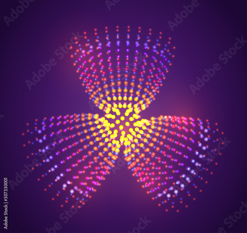 vector symbol of luminous dots, rainbow gradient
